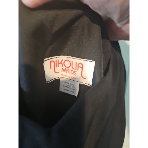 Vtg Nikolia Maids Bridesmaid Formal Prom Dress Black Train See Pics For Size - Picture 3 of 5